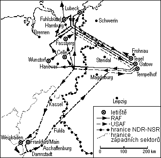 mapa leteckych operací